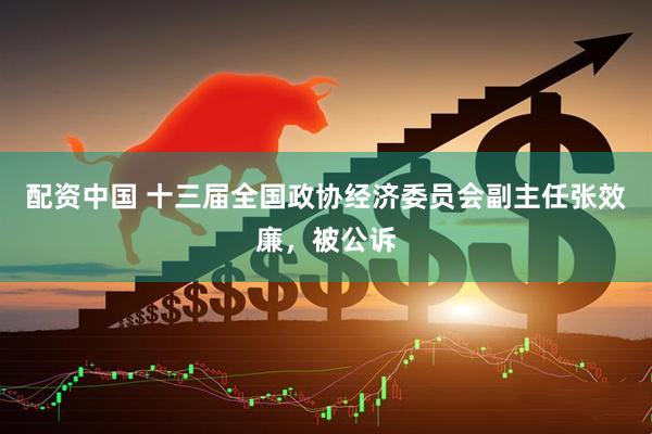 配资中国 十三届全国政协经济委员会副主任张效廉，被公诉