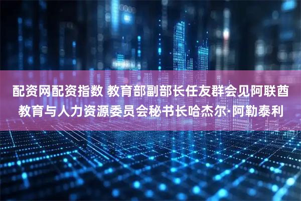 配资网配资指数 教育部副部长任友群会见阿联酋教育与人力资源委员会秘书长哈杰尔·阿勒泰利