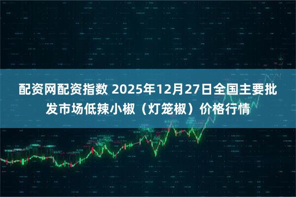 配资网配资指数 2025年12月27日全国主要批发市场低辣小椒（灯笼椒）价格行情